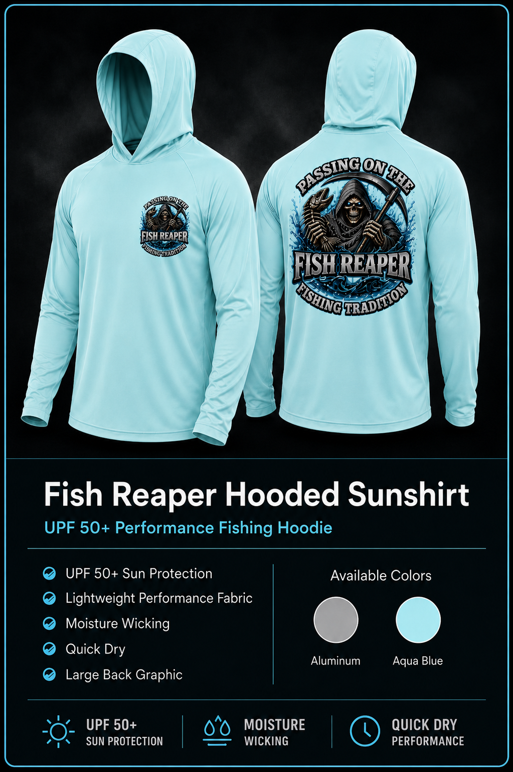Fish Reaper Performance Hooded Sunshirt